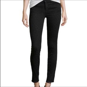 J Brand Black Leopard Super Skinny Jeans